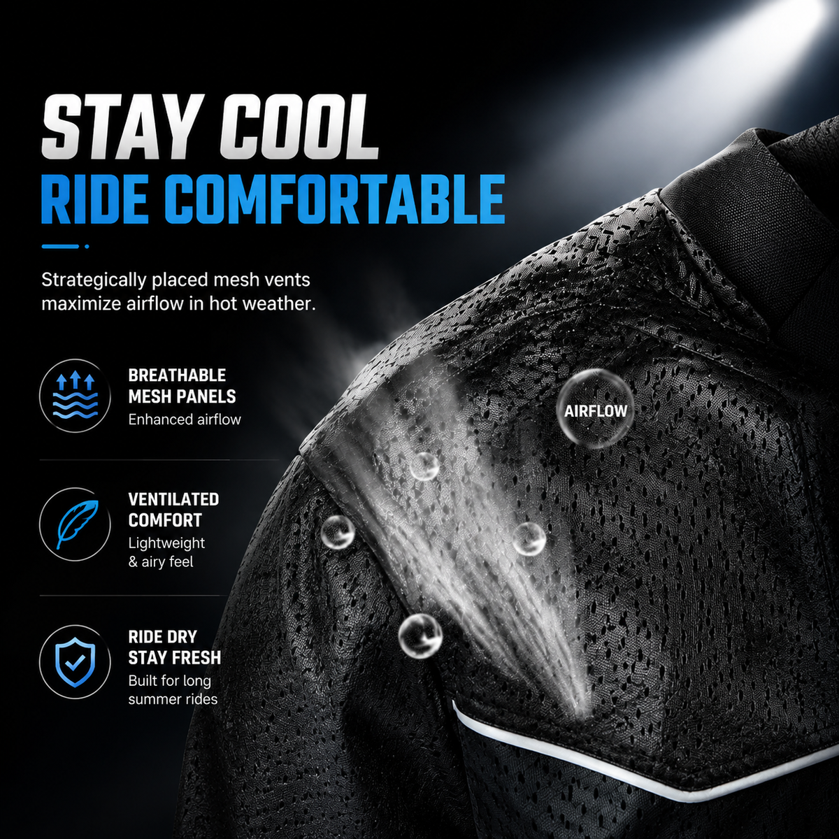 Motorcycle riding suit with reflective mesh（CE Grade）-J80
