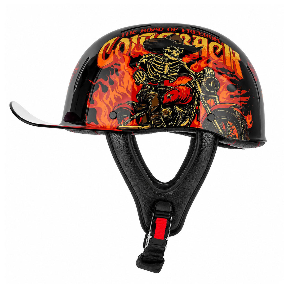 Retro Carbon Fiber Breathable Half-Helmet for Cruiser Motorcycles-I292