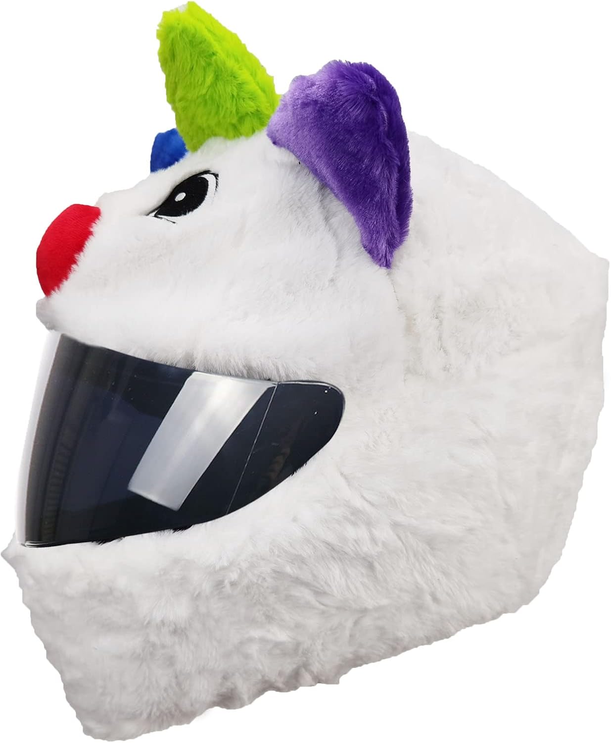 Funny motorcycle helmet covers-White clown