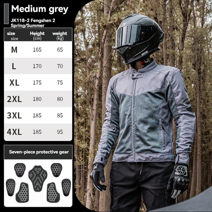 Summer mesh breathable off-road motorcycle riding jacket-JW118