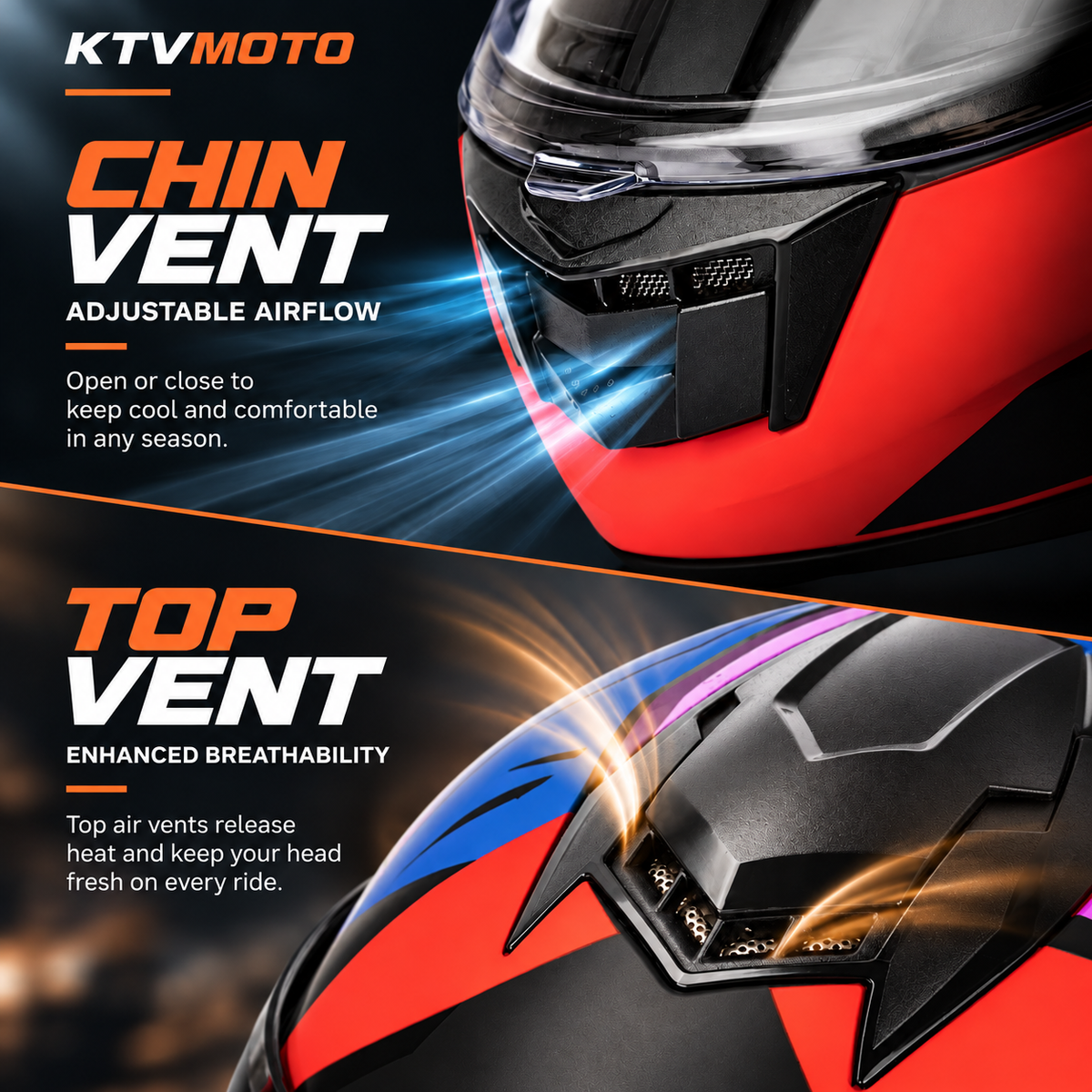 Big-Size Racing-Grade Modular Flip-Up Motorcycle Helmet with Dual-Visor Design - I288