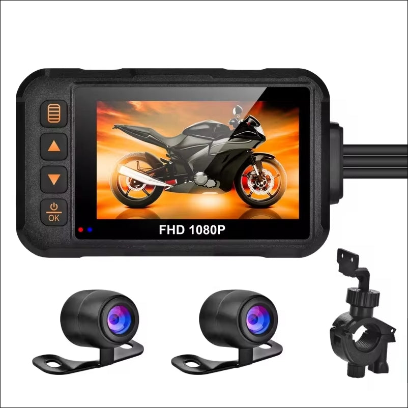 1080P Waterproof DVR Driving Recorder 3.0 Inch Front and Rear Camera-F01