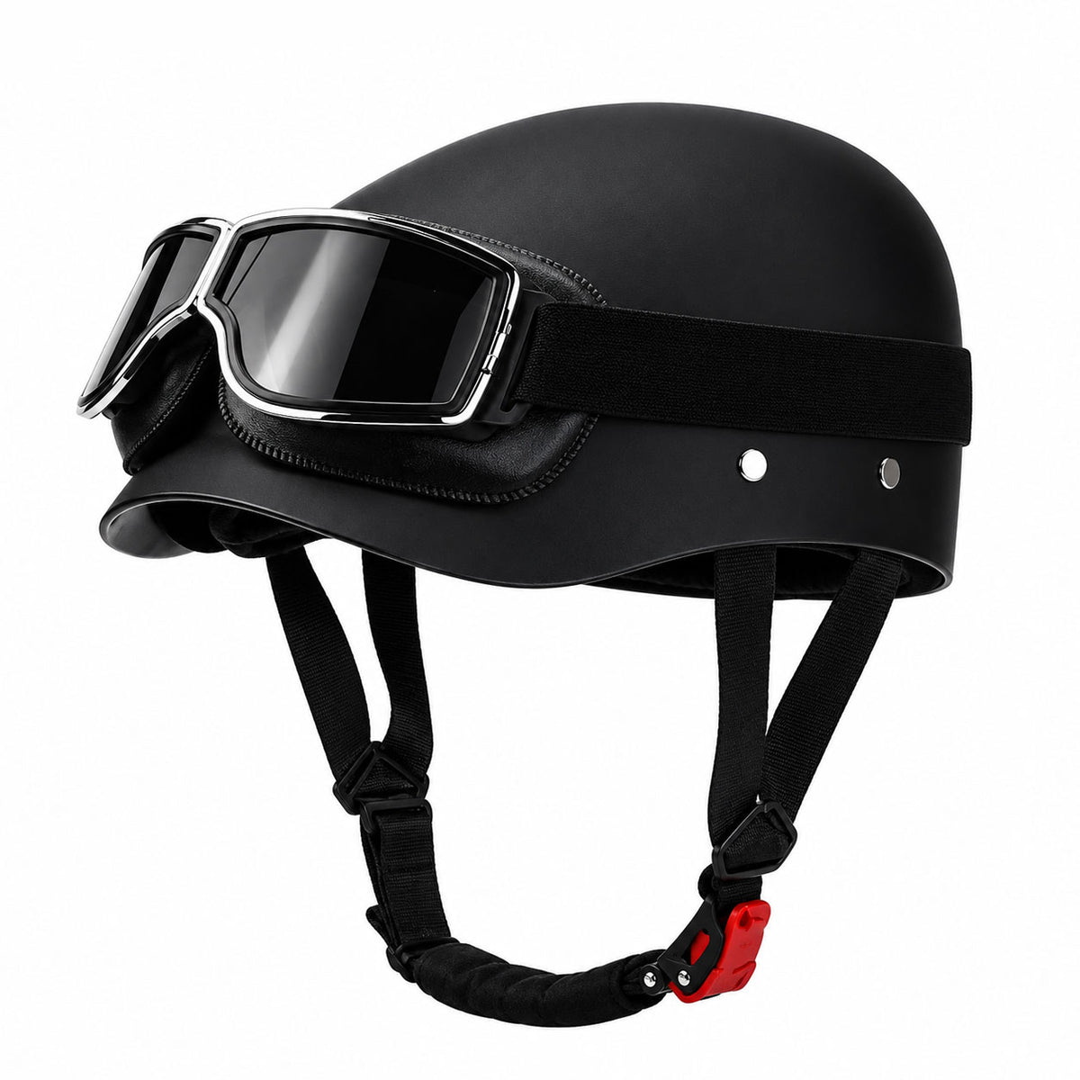 Retro-style carbon fiber beret-style motorcycle helmet-I285
