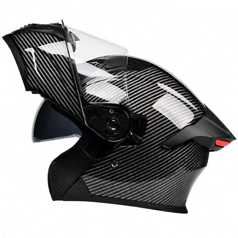 Cyberpunk Neon-Patterned Modular Motorcycle Helmet-I85