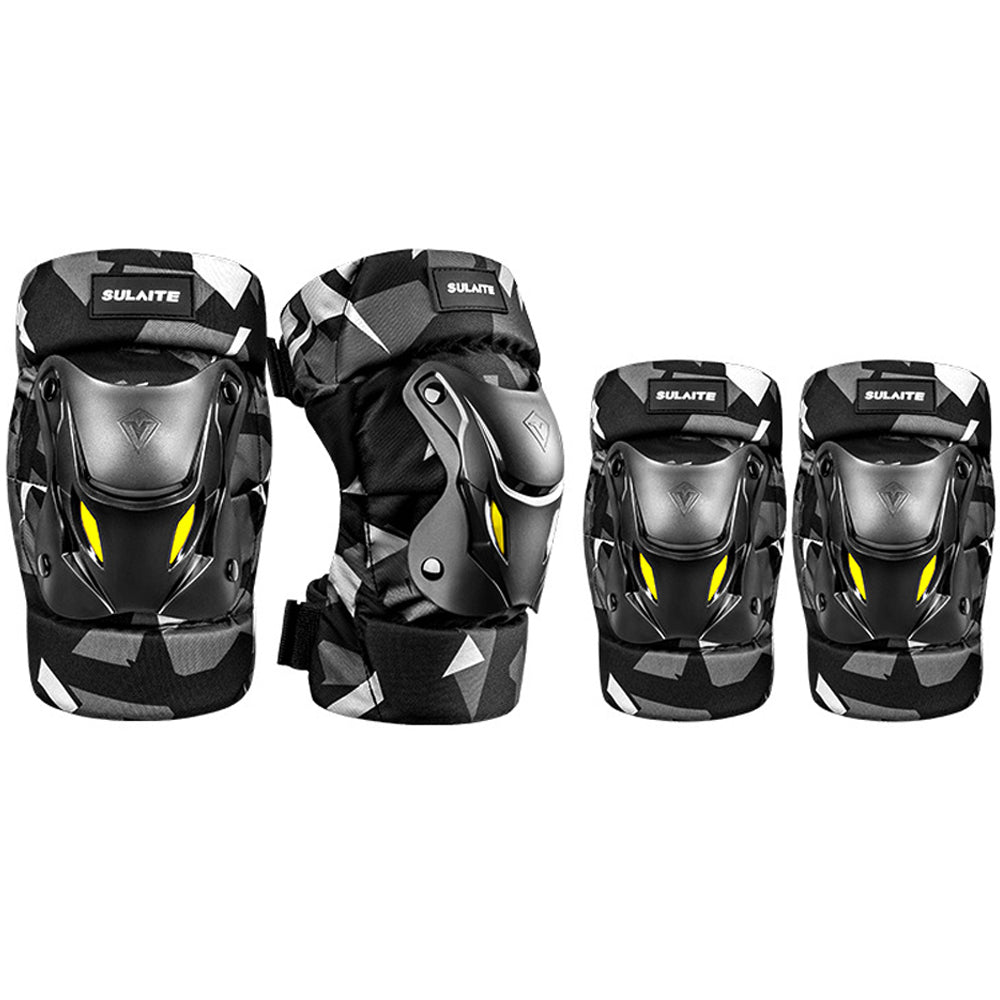 Summer short motorcycle protective gear four-piece set-Y08