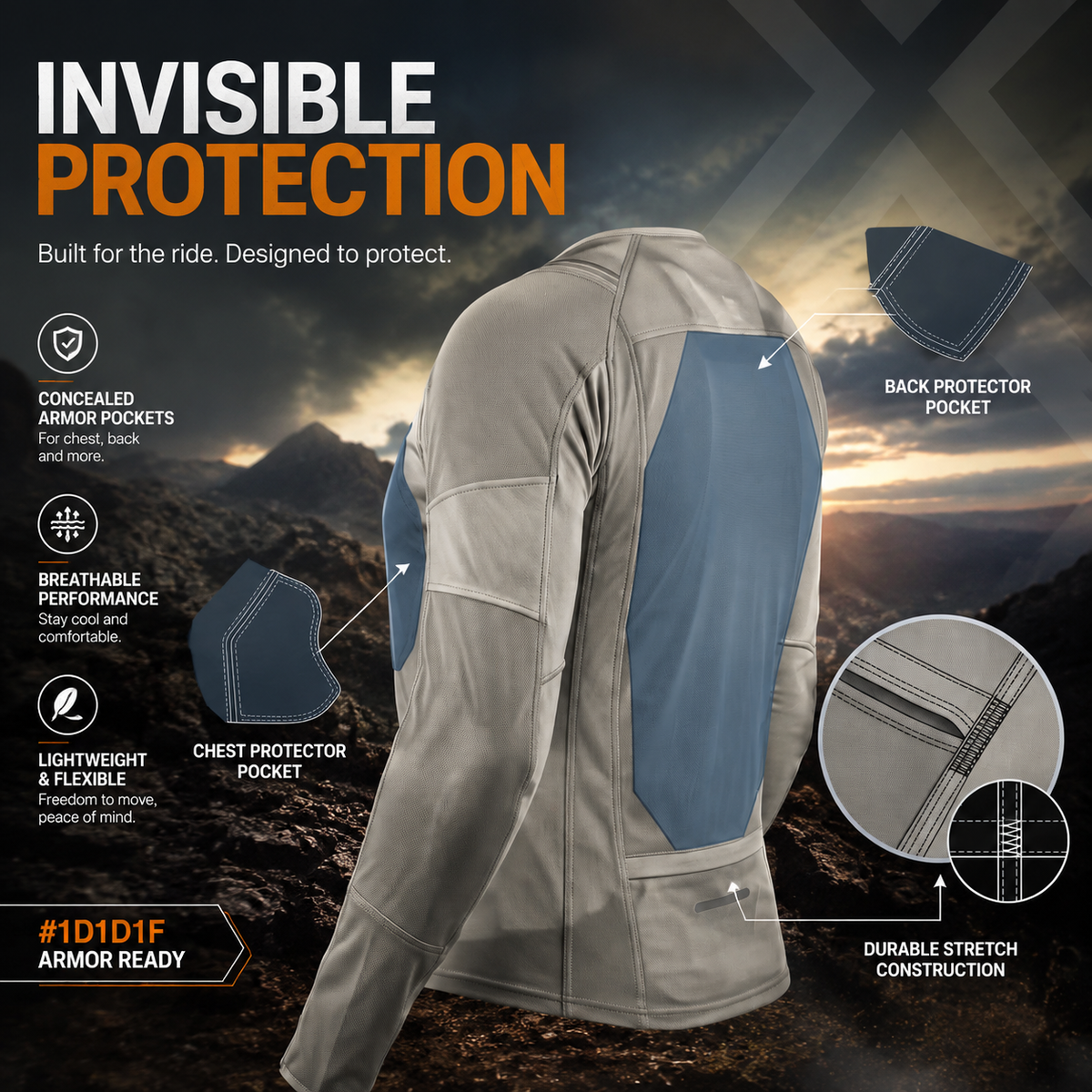 Mesh quick-drying protective clothing and cycling suit-J70