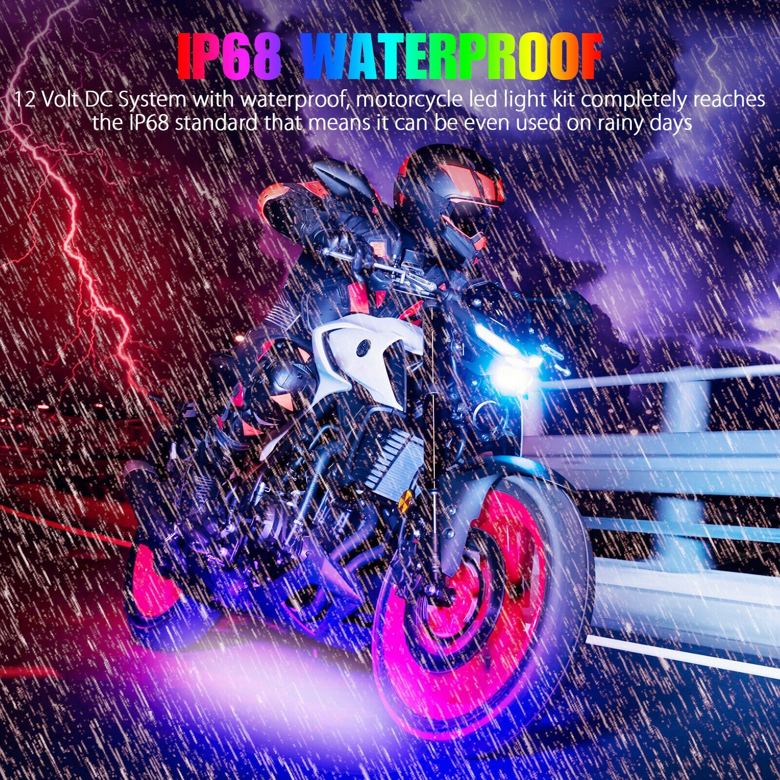 app led motorcycle atmosphere footlight rgb decorative light —D04