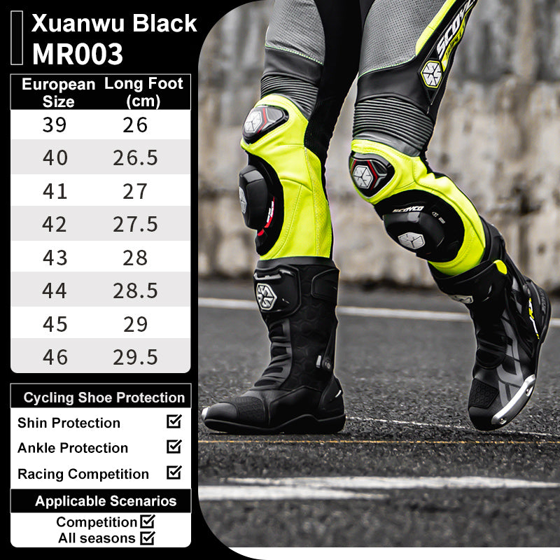 Professional motorcycle track safety shoes anti-slip and anti-fall-MR003