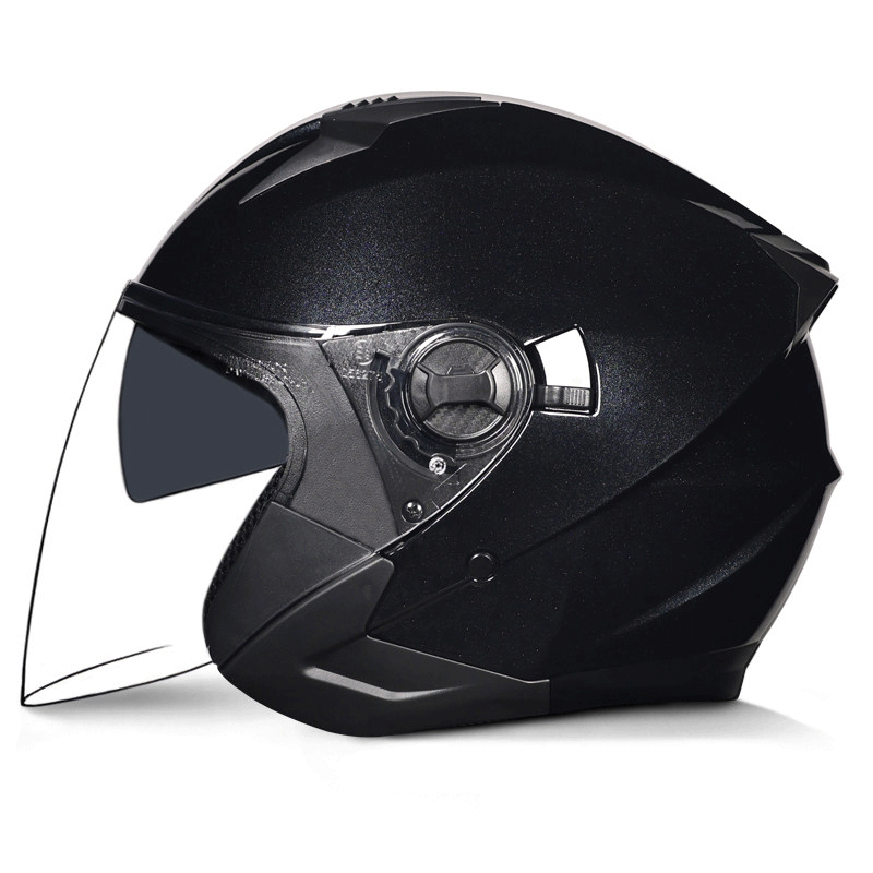 DOT certified dual-lens retro open-face motorcycle helmet-I55