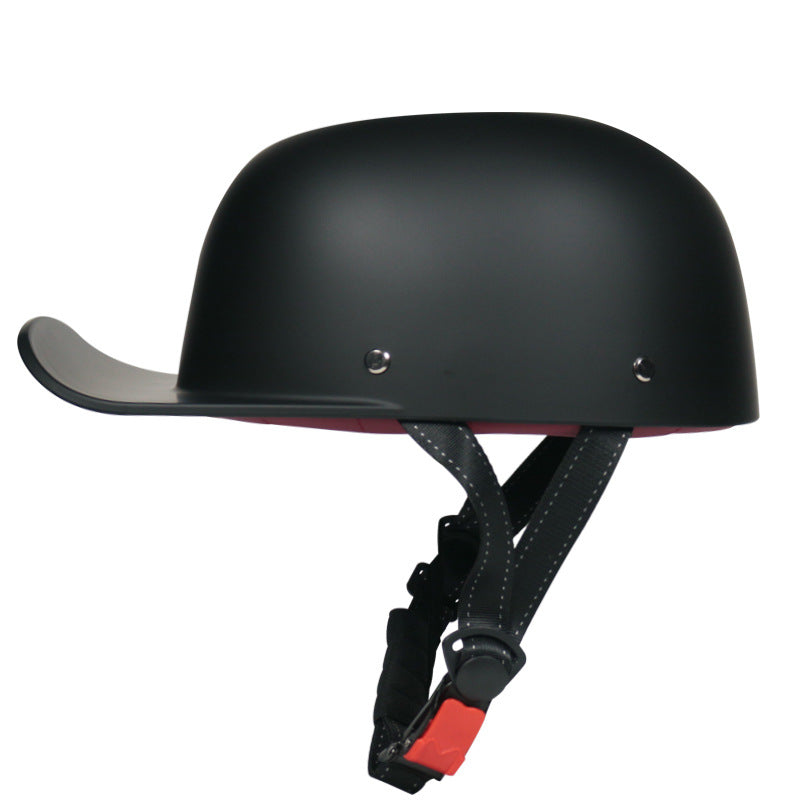 KTVMOTO Retro Half Face Motorcycle Helmet with Long Sun Visor-I248