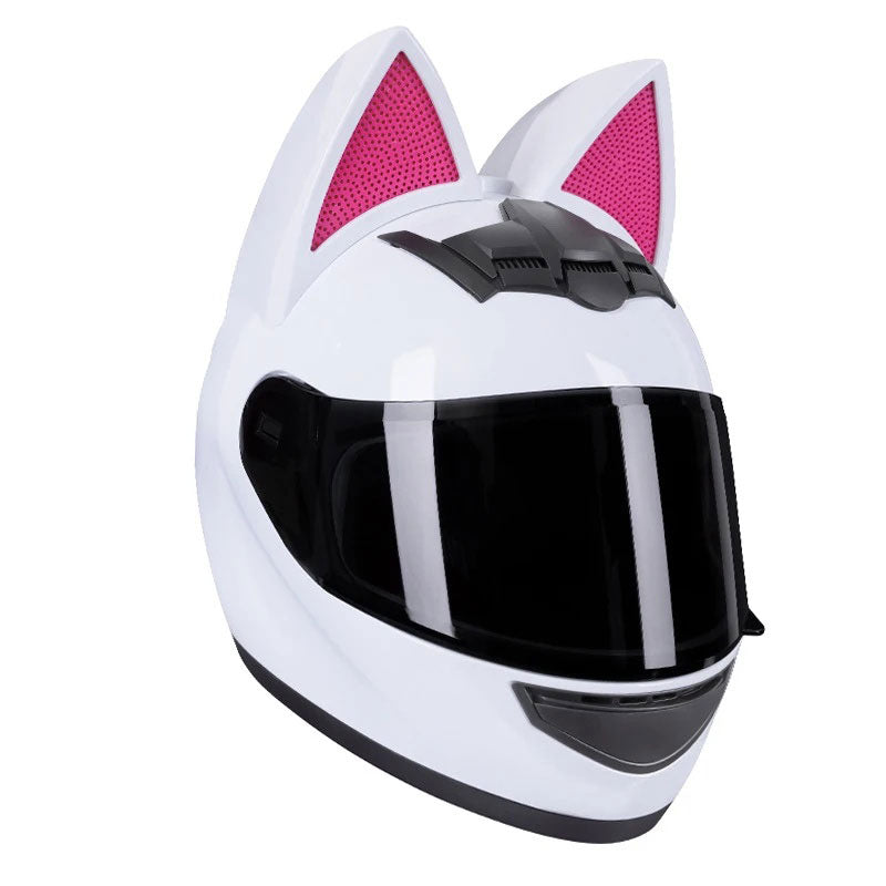 DOT certified cat ear full-face motorcycle helmet-I02