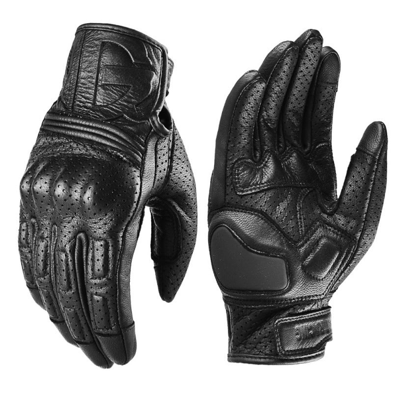 KTVMOTO Genuine leather retro motorcycle riding gloves-G89