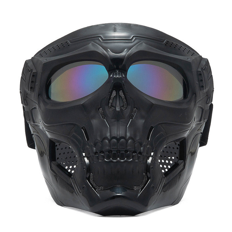 KTVMOTO Skull-themed motorcycle riding mask for full face protection-H49