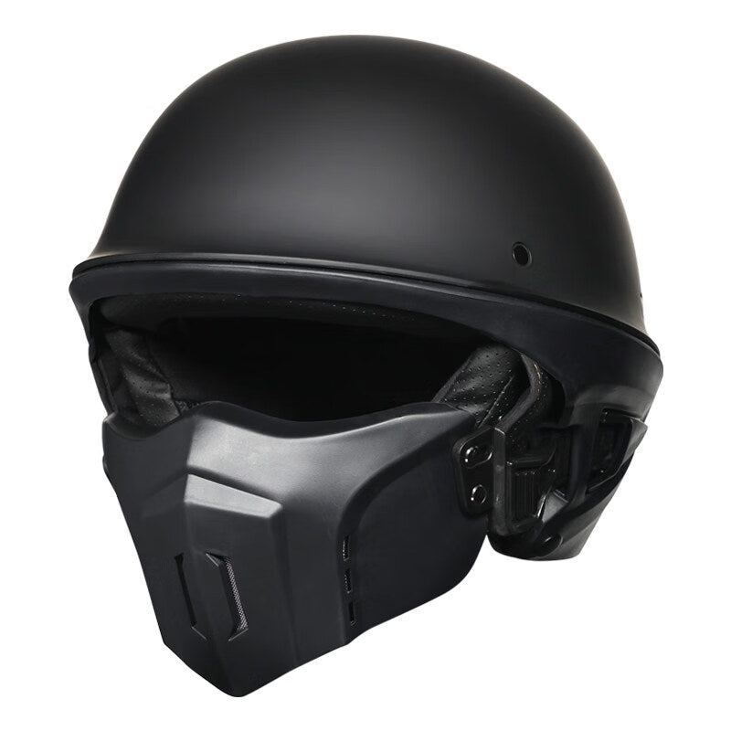 KTVMOTO Retro motorcycle helmet with detachable face shield-I251