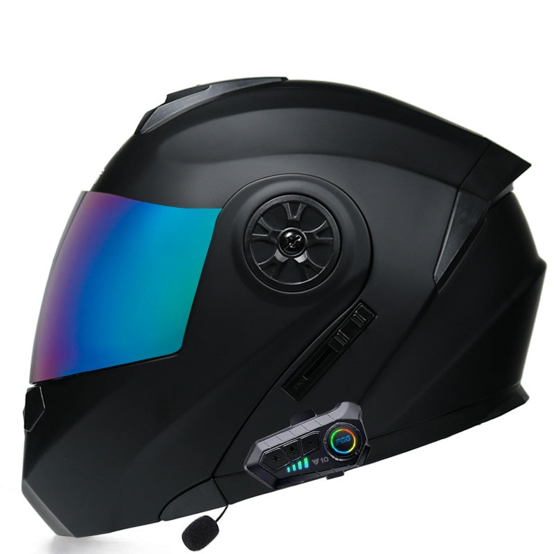 KTVMOTO Dual-Visor Bluetooth Flip-Up Motorcycle Helmet - I232