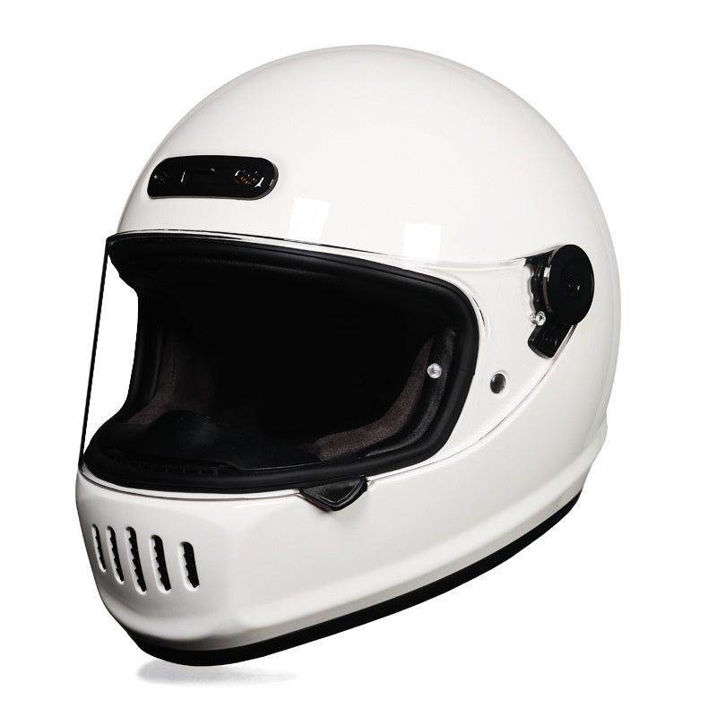 KTVMOTO Retro Full Face Motorcycle Helmet with Clear Visor for Street Riding-I237