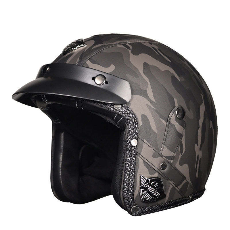KTVMOTO Retro lightweight open-face motorcycle helmet-I26