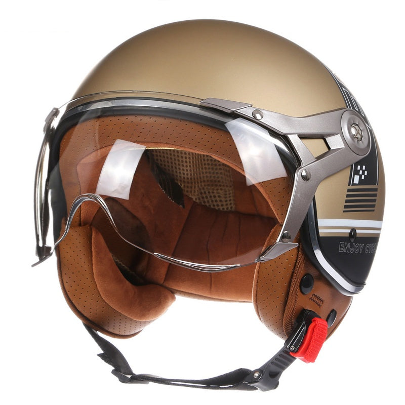 Retro-style Motorcycle helmets for all seasons-I144