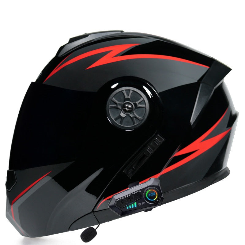 KTVMOTO Dual-Visor Bluetooth Flip-Up Motorcycle Helmet - I232