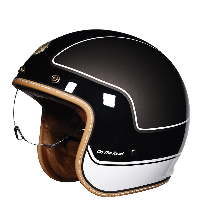 KTVMOTO Retro-style open-face motorcycle helmet-I25
