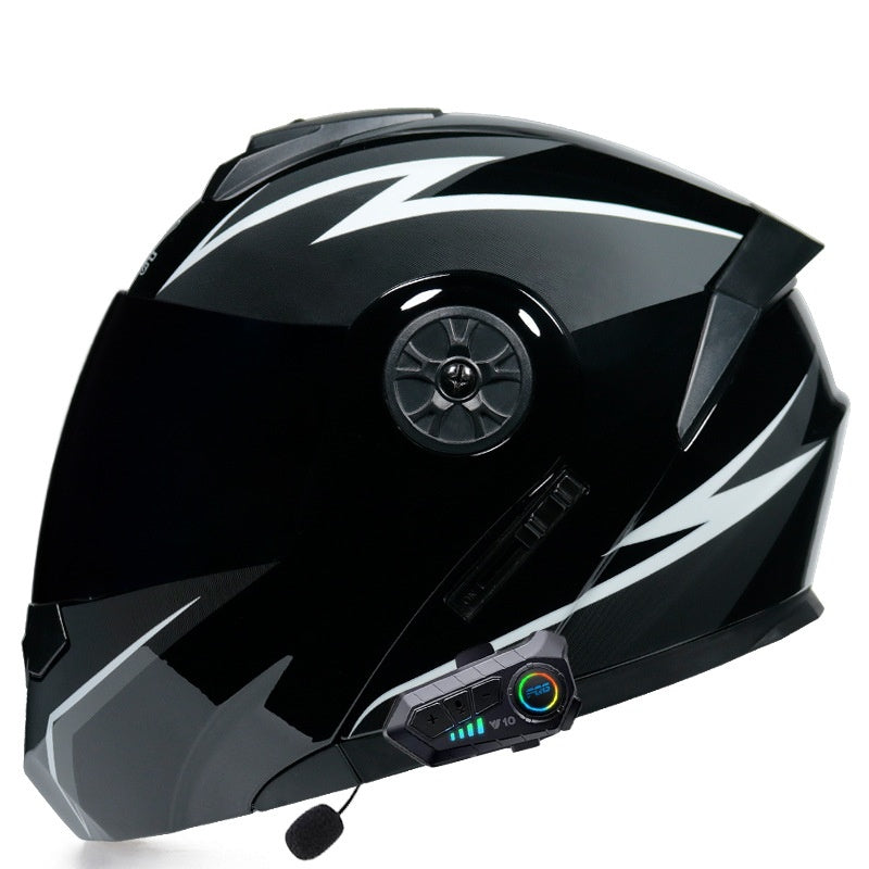 KTVMOTO Dual-Visor Bluetooth Flip-Up Motorcycle Helmet - I232