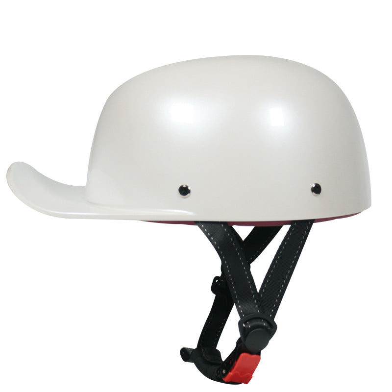 KTVMOTO Retro Half Face Motorcycle Helmet with Long Sun Visor-I248