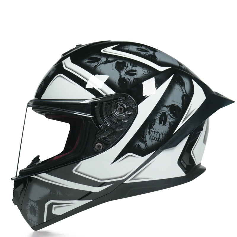 KTVMOTO Full Face Motorcycle Helmet with Clear Visor for Street Riding-I231
