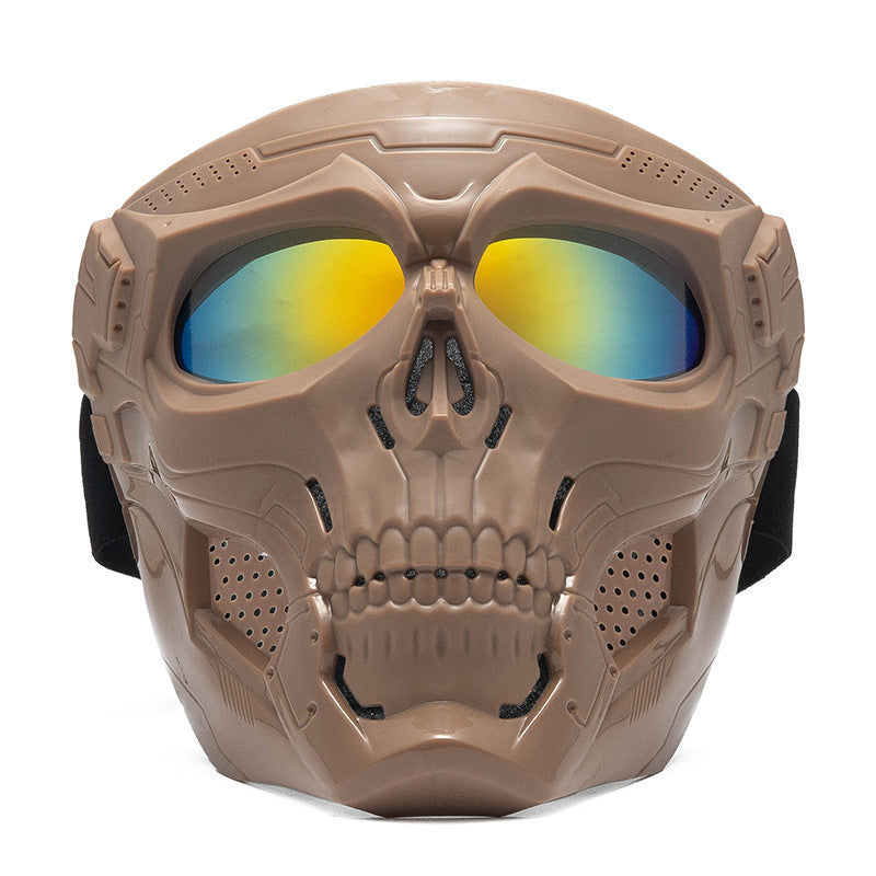 KTVMOTO Skull-themed motorcycle riding mask for full face protection-H49