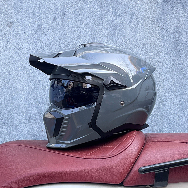 KTVMOTO Off-Road Motocross Helmet with Peak Visor for Dirt Bike Riding-I238