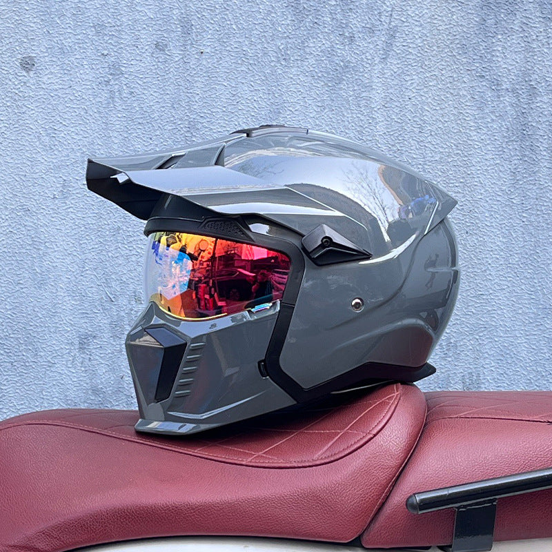 KTVMOTO Off-Road Motocross Helmet with Peak Visor for Dirt Bike Riding-I238