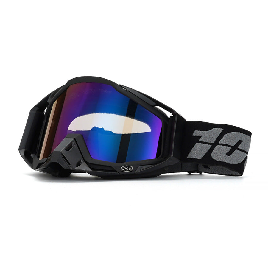 KTVMOTO Classic Black and White Motorcycle Riding Goggles-H05