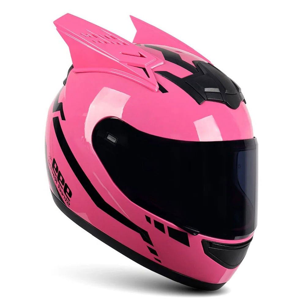 DOT certified cat ear full-face motorcycle helmet-I02