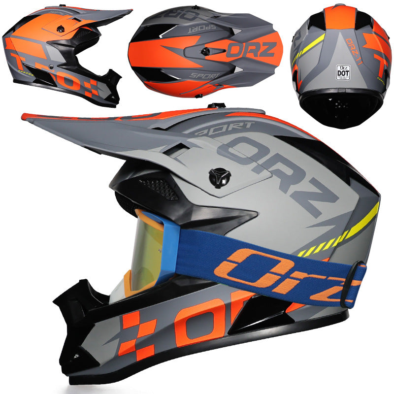 KTVMOTO Off-Road Motocross Helmet with Goggles for Dirt Bike Riding-I220