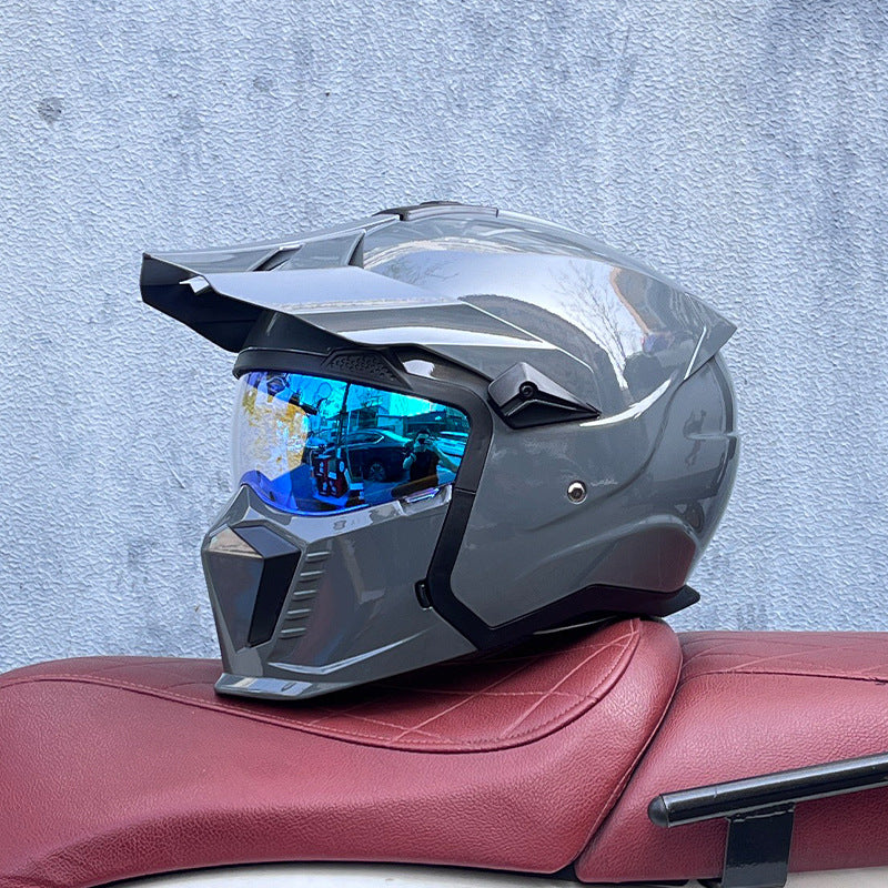 KTVMOTO Off-Road Motocross Helmet with Peak Visor for Dirt Bike Riding-I238