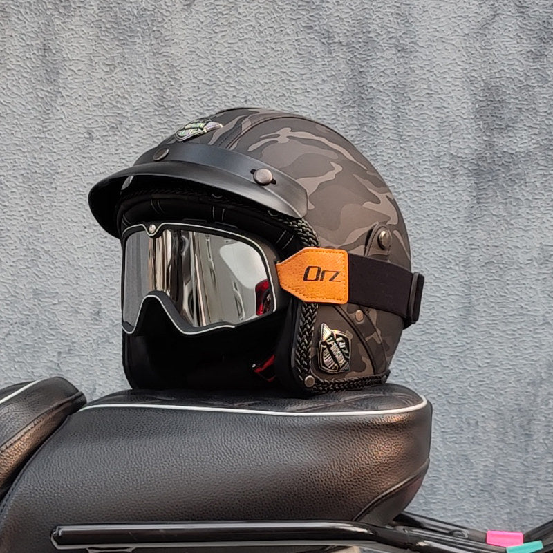 KTVMOTO Retro lightweight open-face motorcycle helmet-I26