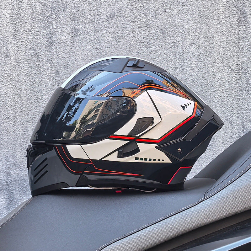 KTVMOTO Modular Full Face Motorcycle Helmet with Flip-Up Design-I253