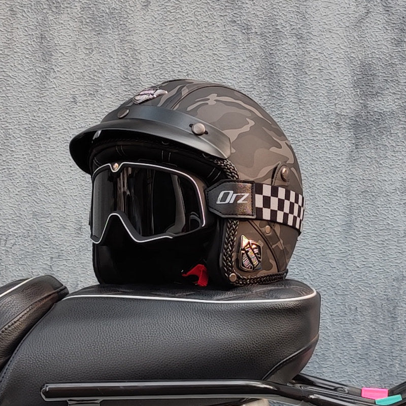 KTVMOTO Retro lightweight open-face motorcycle helmet-I26