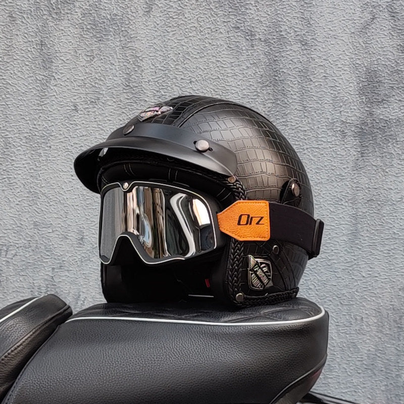 KTVMOTO Retro lightweight open-face motorcycle helmet-I26