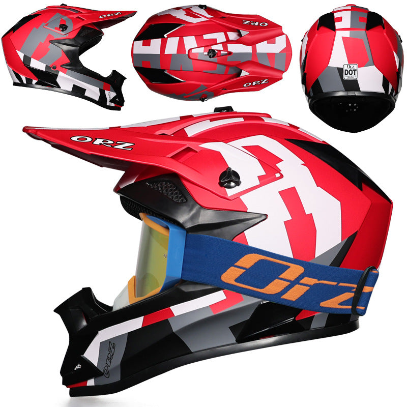 KTVMOTO Off-Road Motocross Helmet with Goggles for Dirt Bike Riding-I220
