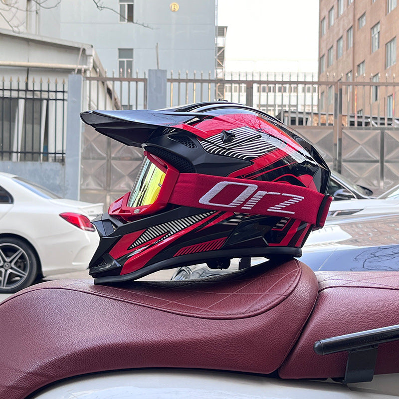 KTVMOTO Off-Road Motocross Helmet with Goggles-I254