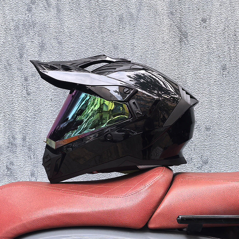 KTVMOTO Classic Black Dual-Sport Motorcycle Helmet-I225