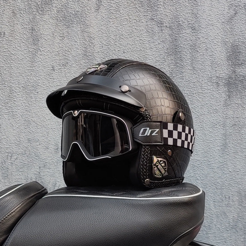 KTVMOTO Retro lightweight open-face motorcycle helmet-I26