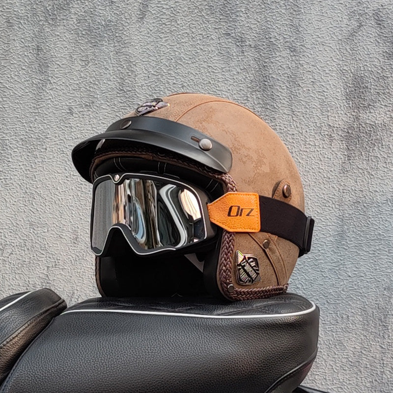 KTVMOTO Retro lightweight open-face motorcycle helmet-I26