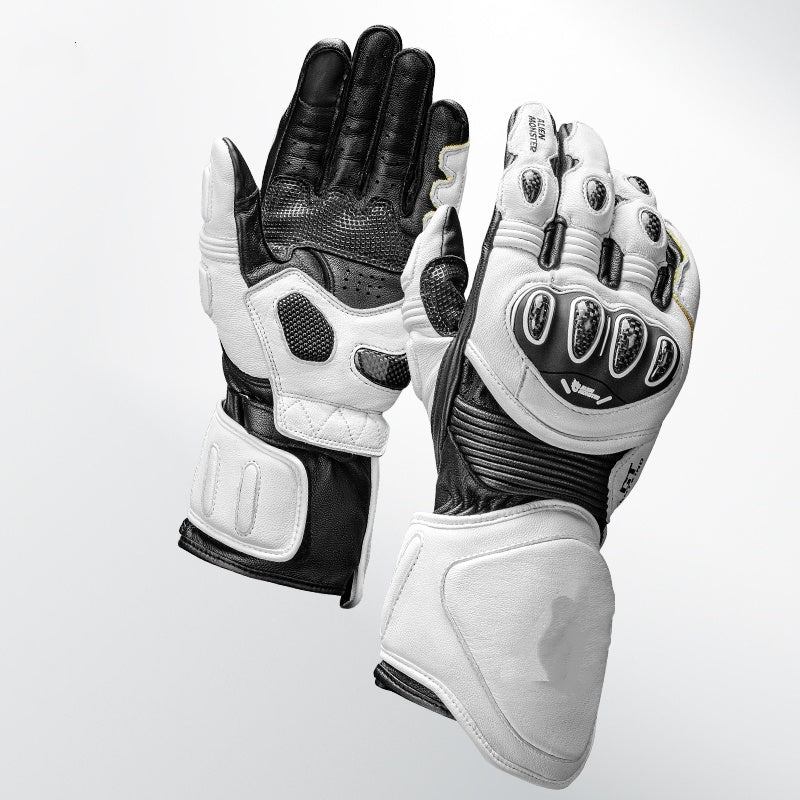 KTVMOTO Carbon Fiber Shell Windproof Motorcycle Riding Gloves-GT02