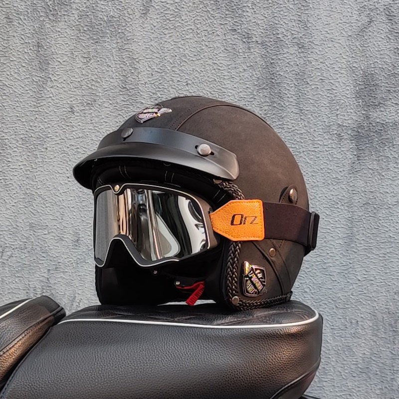KTVMOTO Retro lightweight open-face motorcycle helmet-I26