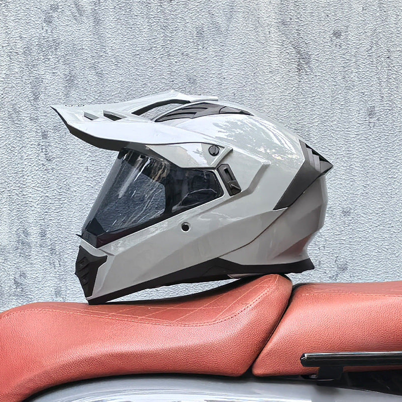 KTVMOTO Adventure Full Face Motorcycle Helmet with Peak Visor for Riding-I228