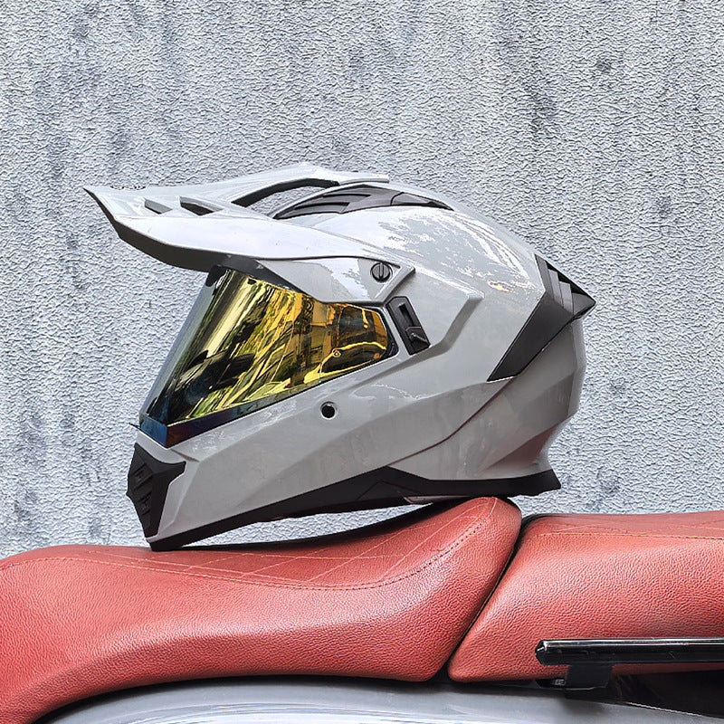 KTVMOTO Adventure Full Face Motorcycle Helmet with Peak Visor for Riding-I228