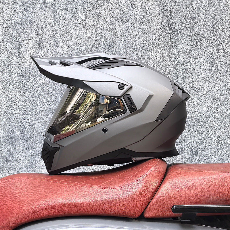KTVMOTO Adventure Full Face Motorcycle Helmet with Peak Visor for Riding-I228