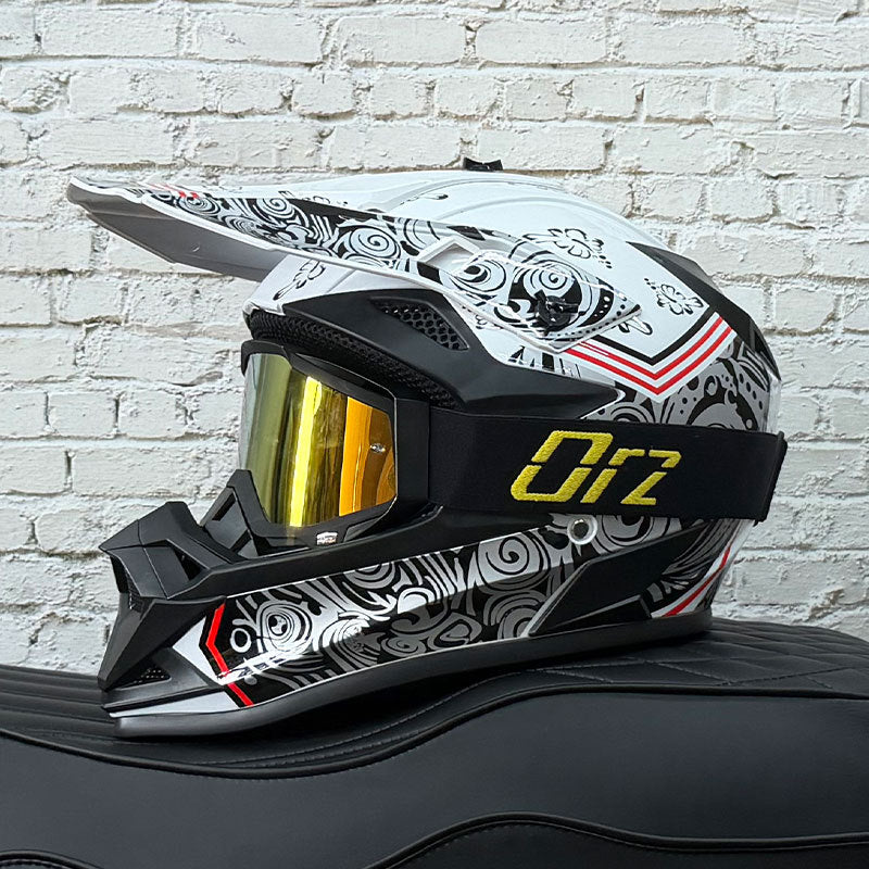KTVMOTO Off-Road Motocross Helmet with Goggles-I254
