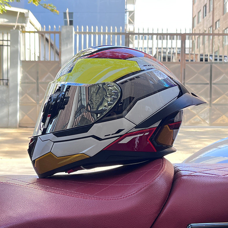 KTVMOTO Full Face Motorcycle Helmet with Clear Visor for Street Riding-I231